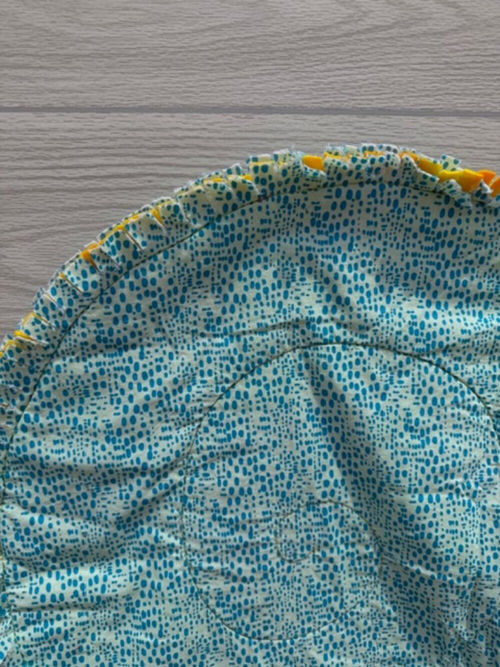 Homemade Small Multicolored Snail Rag Quilt - Picture 7 of 12
